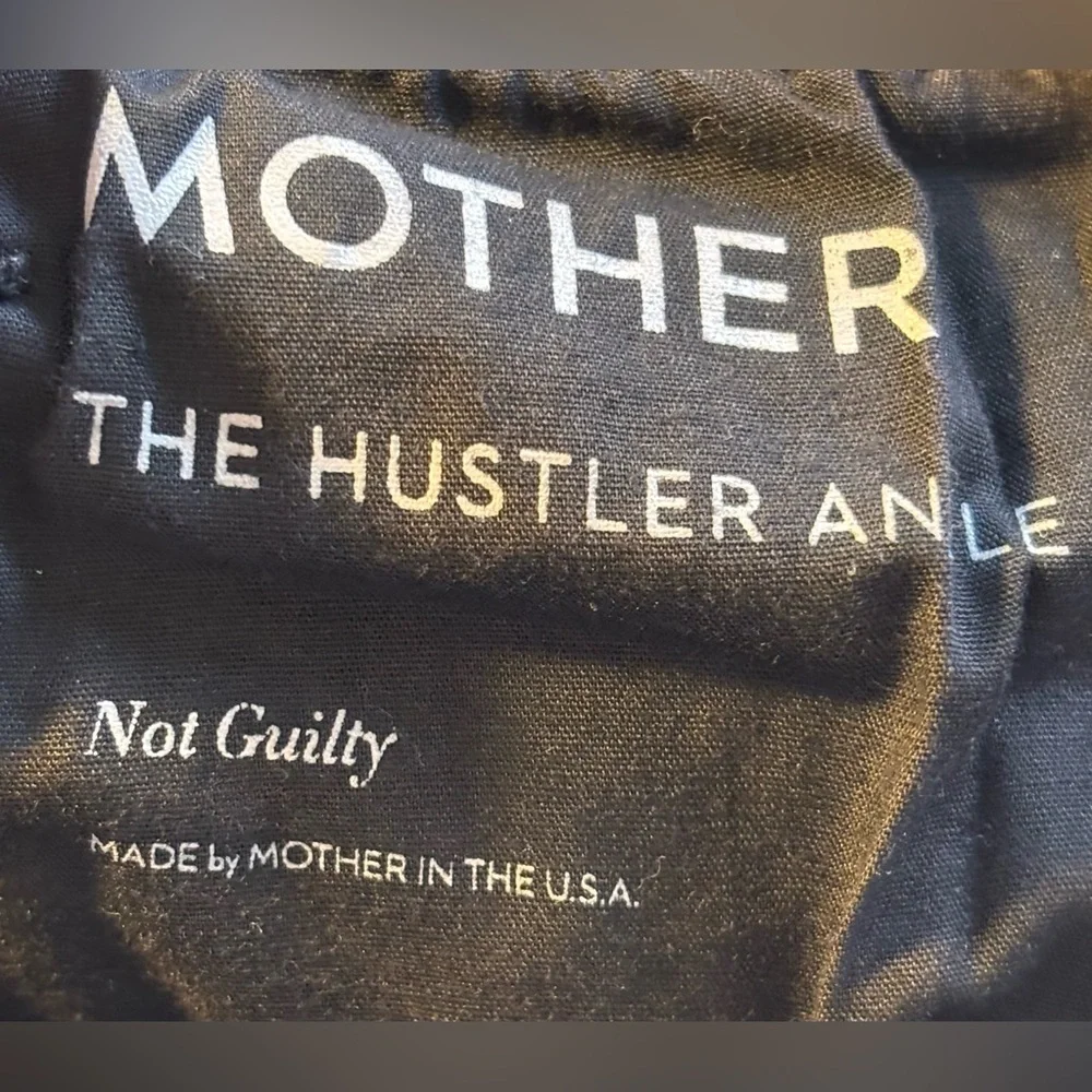 MOTHER The Hustler Ankle Black Jeans Not Guilty Wash Size 30 - Picture 5 of 16